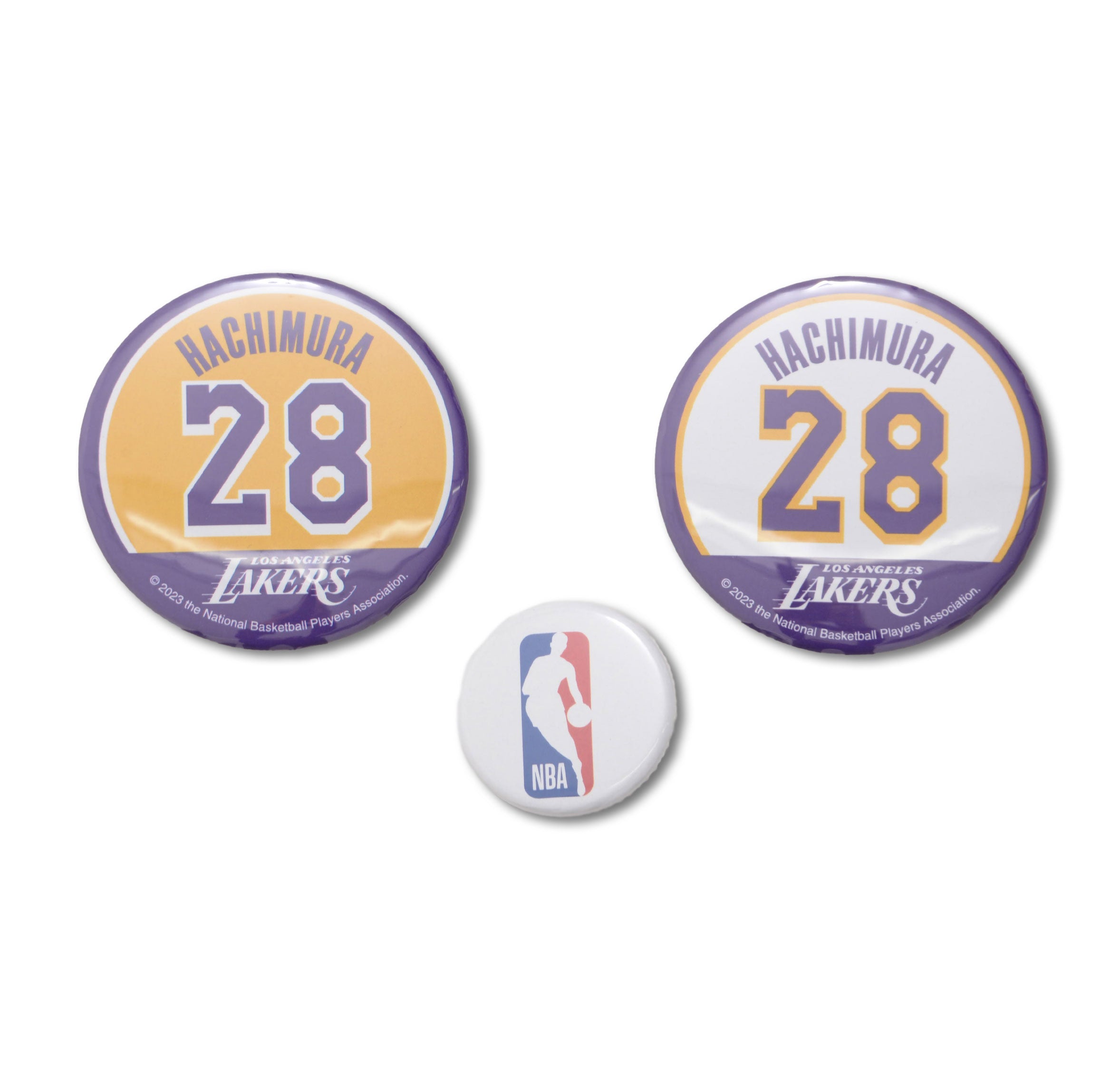 【未使用】LAKERS ピンバッジ(非売品) and 八村塁選手のステッカー 未使用】LAKERS ピンバッジ(非売品) and 八村塁選手のステッカー